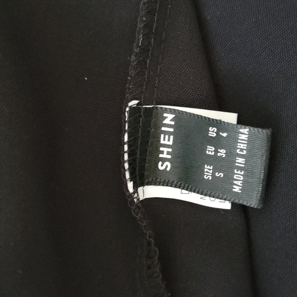 Shein Little Black Dress Size Small Black Tiered Ruffle - Picture 2 of 4